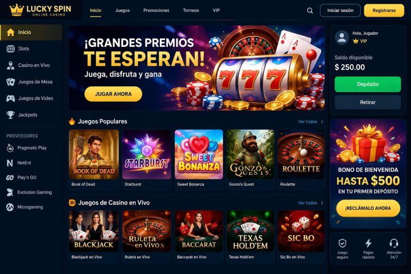 casino bienvenida letrero